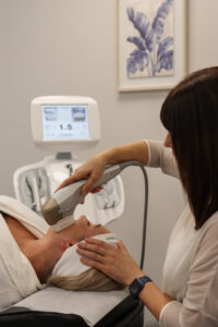 Ultraformer HIFU facial treatment in clinic